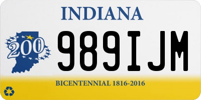IN license plate 989IJM