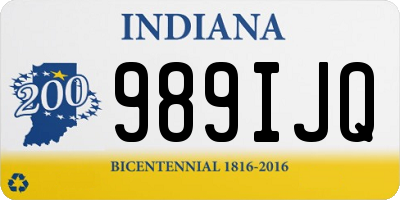 IN license plate 989IJQ