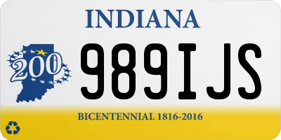 IN license plate 989IJS
