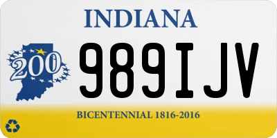 IN license plate 989IJV