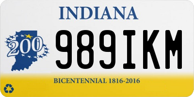 IN license plate 989IKM