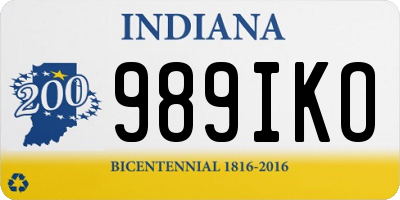 IN license plate 989IKO