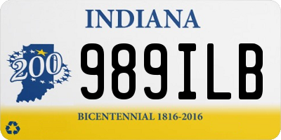 IN license plate 989ILB