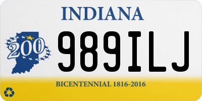 IN license plate 989ILJ