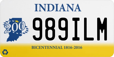 IN license plate 989ILM