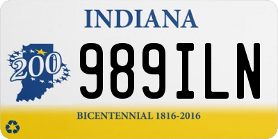 IN license plate 989ILN