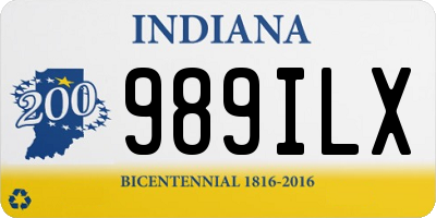 IN license plate 989ILX