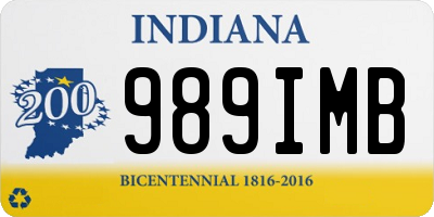 IN license plate 989IMB