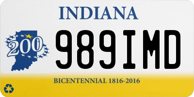 IN license plate 989IMD