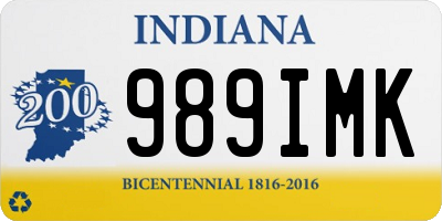 IN license plate 989IMK