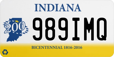 IN license plate 989IMQ