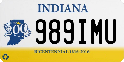 IN license plate 989IMU