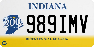 IN license plate 989IMV