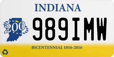 IN license plate 989IMW