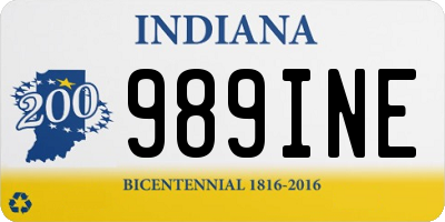 IN license plate 989INE