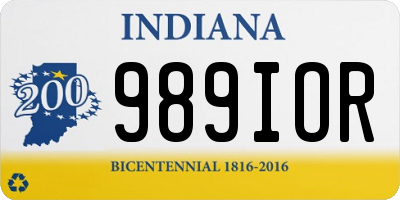 IN license plate 989IOR