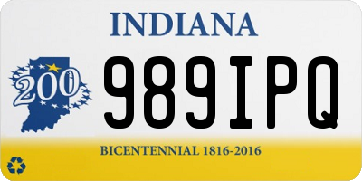 IN license plate 989IPQ
