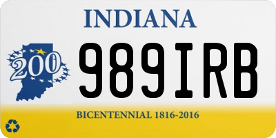 IN license plate 989IRB