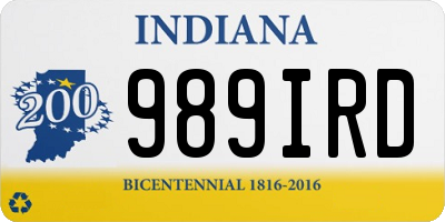 IN license plate 989IRD