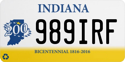 IN license plate 989IRF