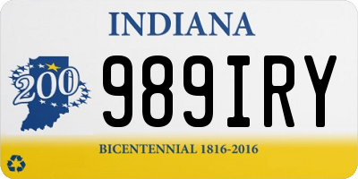 IN license plate 989IRY