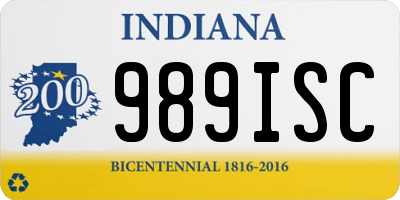 IN license plate 989ISC
