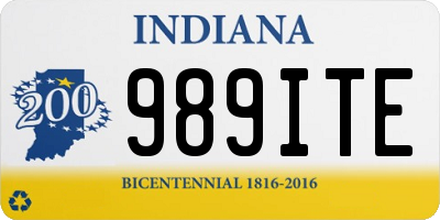 IN license plate 989ITE