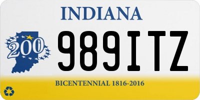 IN license plate 989ITZ