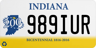 IN license plate 989IUR