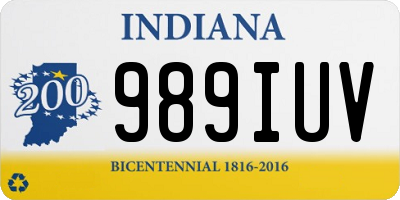 IN license plate 989IUV