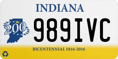 IN license plate 989IVC