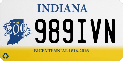 IN license plate 989IVN