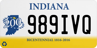 IN license plate 989IVQ