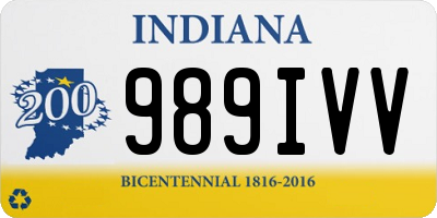 IN license plate 989IVV