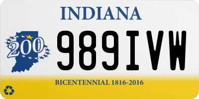 IN license plate 989IVW