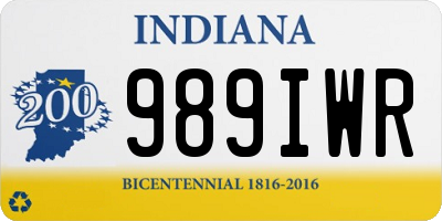 IN license plate 989IWR