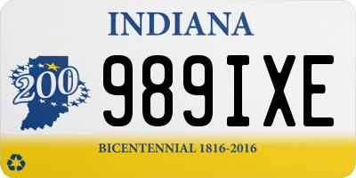 IN license plate 989IXE