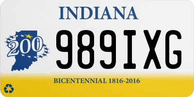 IN license plate 989IXG