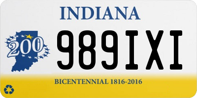 IN license plate 989IXI