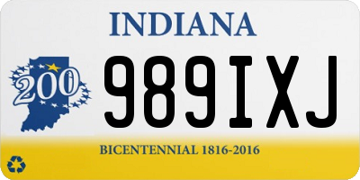 IN license plate 989IXJ