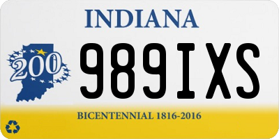 IN license plate 989IXS