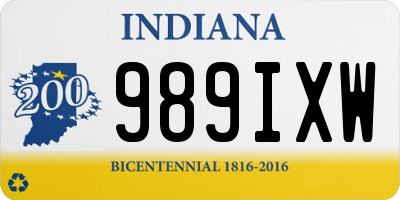 IN license plate 989IXW