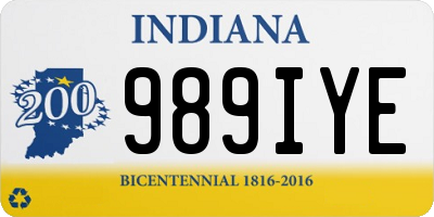 IN license plate 989IYE