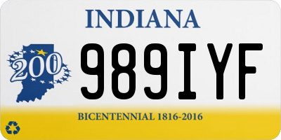 IN license plate 989IYF