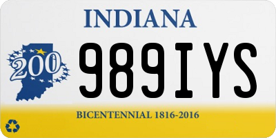 IN license plate 989IYS