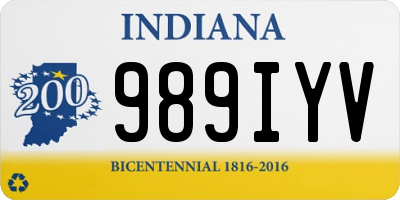 IN license plate 989IYV