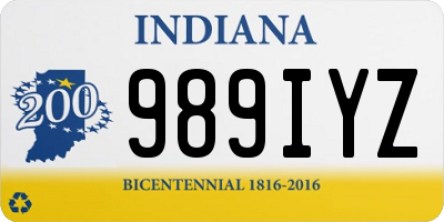 IN license plate 989IYZ