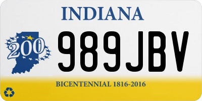 IN license plate 989JBV
