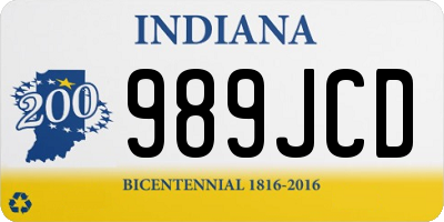 IN license plate 989JCD