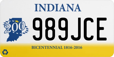 IN license plate 989JCE